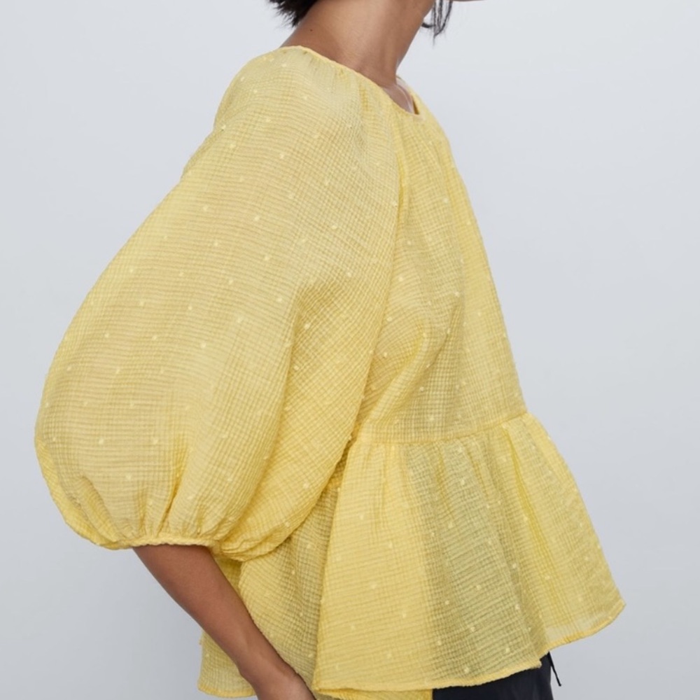 NWT ZARA Yellow Blouse